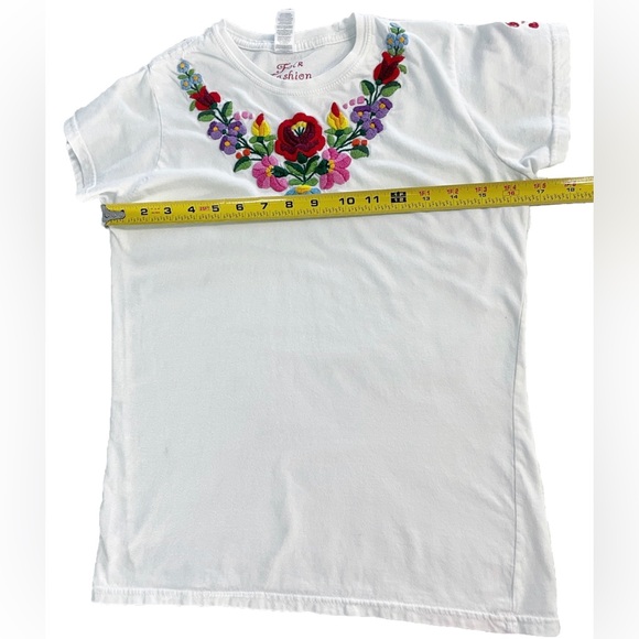 Hungarian Handmade Kalocsa Matyo Embroidered Top Folk Art Traditional Women’s M - Picture 5 of 8